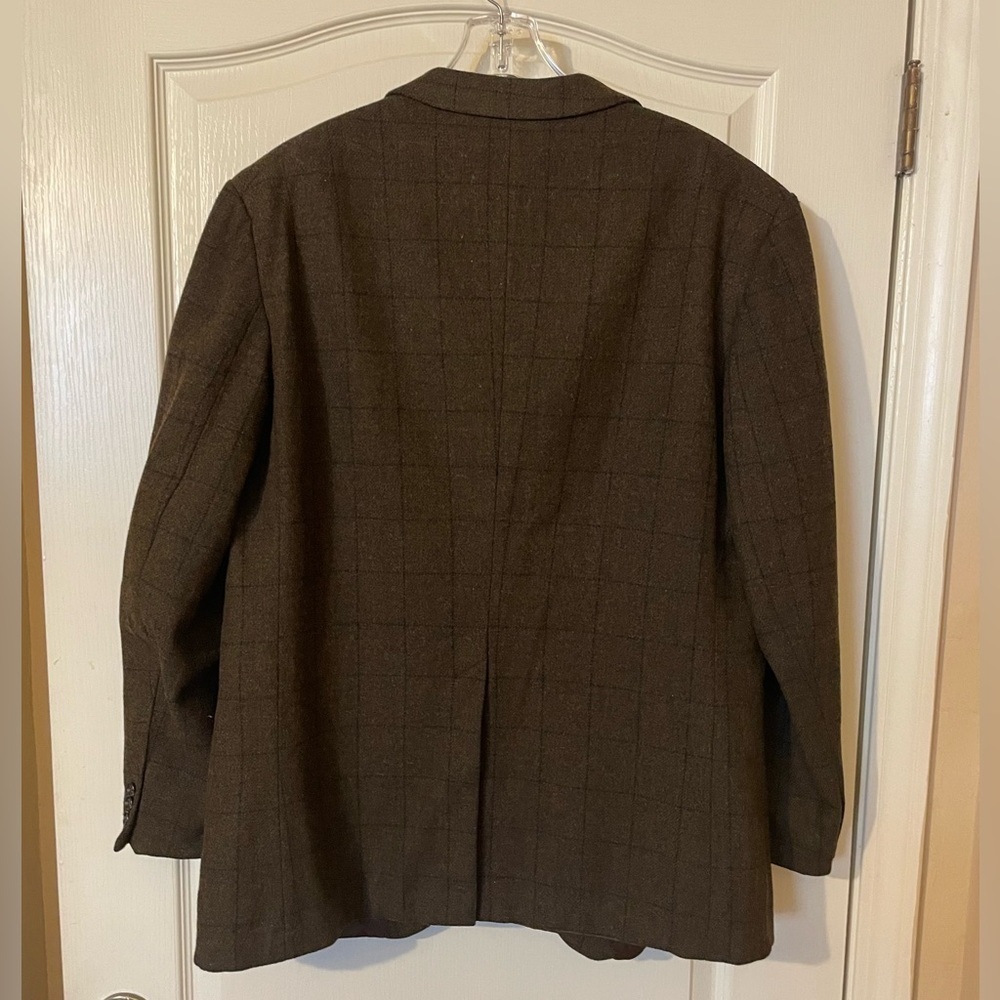 Vintage MEISTERKLASSE Sport Coat Size 46R Chocolate Brown Wool Blazer Jacket - Picture 9 of 9